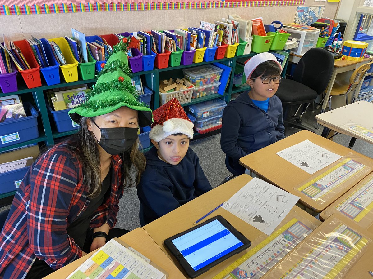 Christmas Hat Day!  Staff showing their spirit!