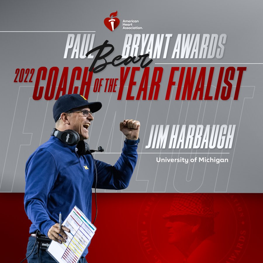 Jim Harbaugh named finalist for national Coach of the Year award