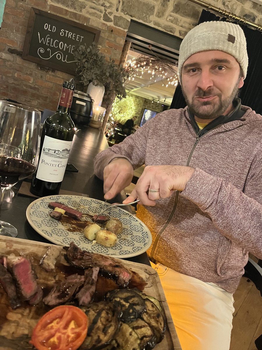markpfitz's tweet photo. Our Head Chef Mario, a proud Croatian, preparing for tonight’s victory with some ⁦@higginsbutchers⁩ 80 day aged Tomahawk and a tasty 2011 Pontet Canet. C’mon Croatia 🇭🇷 😍💪🏻🥳 ⁦@oldstreetdublin⁩ https://t.co/L8UcawxnNS