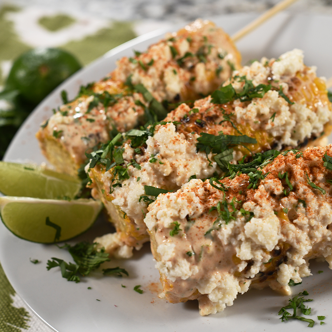 GoWISEUSA's tweet photo. You will love this air fryer corn.. ELOTE 🤭 Add this to your Taco Tuesday spread! https://t.co/BDaTvAUlsZ