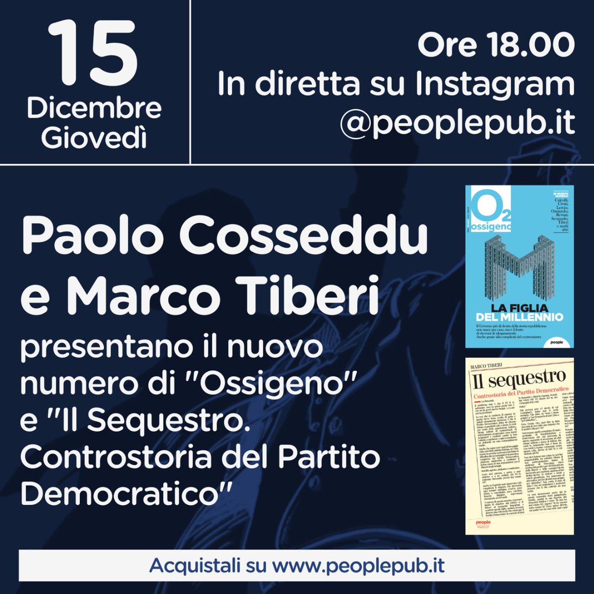 People (@peoplepubit) on Twitter photo Da una parte lo sdoganamento della destra, in atto da decenni. Dall'altro chi, da più di un decennio, tiene in ostaggio la sinistra e i suoi elettori.
Ne parliamo giovedì #15dicembre alle 18 in diretta su Instagram con <a href="/paolocoss/">Paolo Cosseddu</a> e <a href="/MarcoTiberi/">Marco tiberi</a>.
peoplepub.it Da una parte lo sdoganamento della destra, in atto da decenni. Dall'altro chi, da più di un decennio, tiene in ostaggio la sinistra e i suoi elettori.
Ne parliamo giovedì #15dicembre alle 18 in diretta su Instagram con <a href="/paolocoss/">Paolo Cosseddu</a> e <a href="/MarcoTiberi/">Marco tiberi</a>.
peoplepub.it