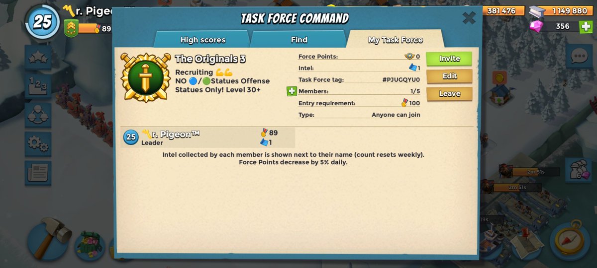 The Originals 3! Offensive statues only!  Level 30+ must be active  #PJUGQYU0