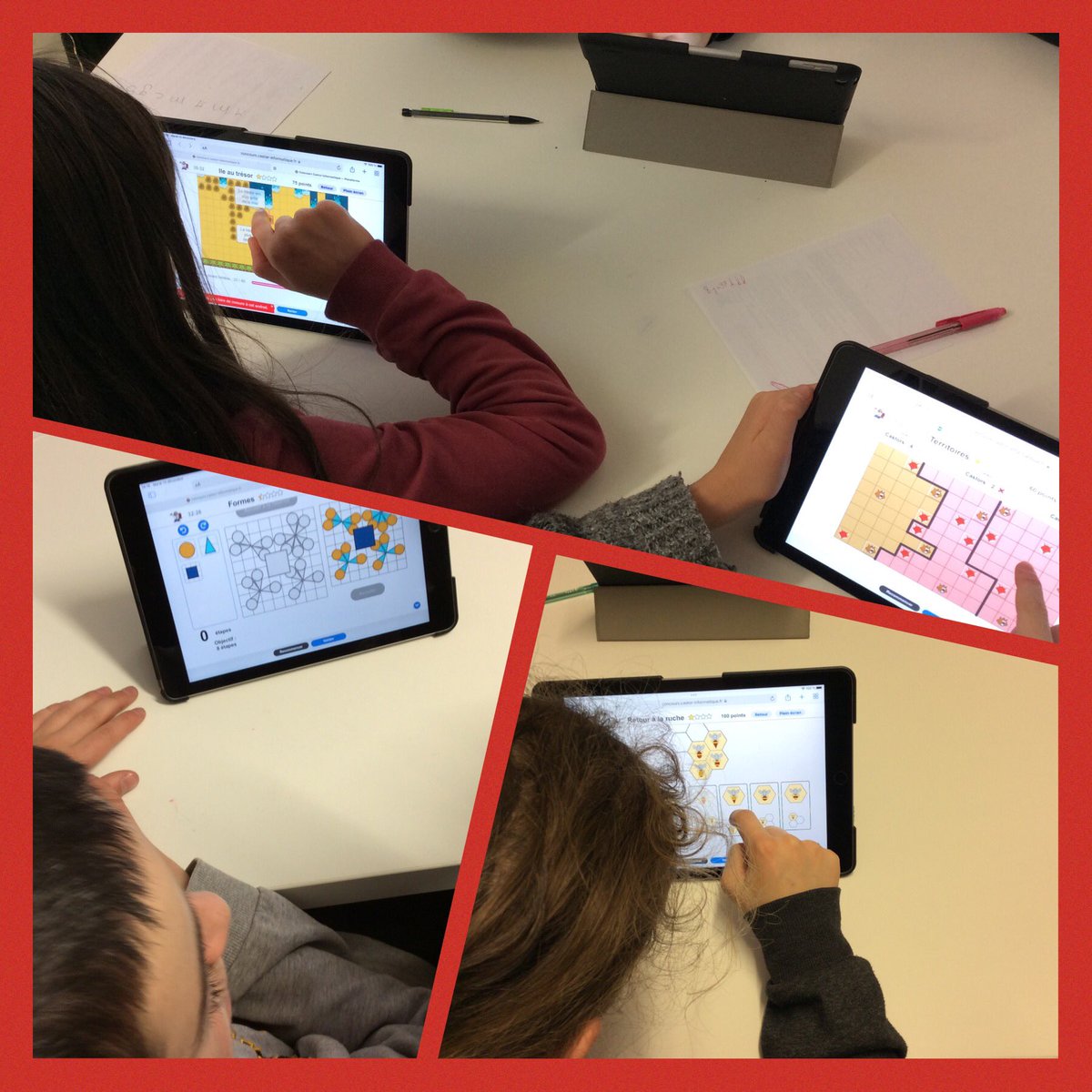 CDIKerfontaine's tweet image. Aujourd’hui au CDI : dernier groupe de CM2 pour le passage officiel du Concours Castor informatique 🦫. #collegekerfontaine #concourscastor #remuemeninges