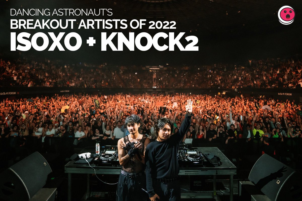 .<a href="/ISOxo_/">ISOxo</a> and <a href="/Knock2Music/">Knock2</a> are DA’s Breakout Artists of 2022 🏆

From being two of our artists to watch in 2021 to now being two of dance music’s brightest, they earned it not only from their solo work, but also from what they did together

📸: <a href="/tylor_vi/">偉家樂</a> | dncgastrnt.co/breakout