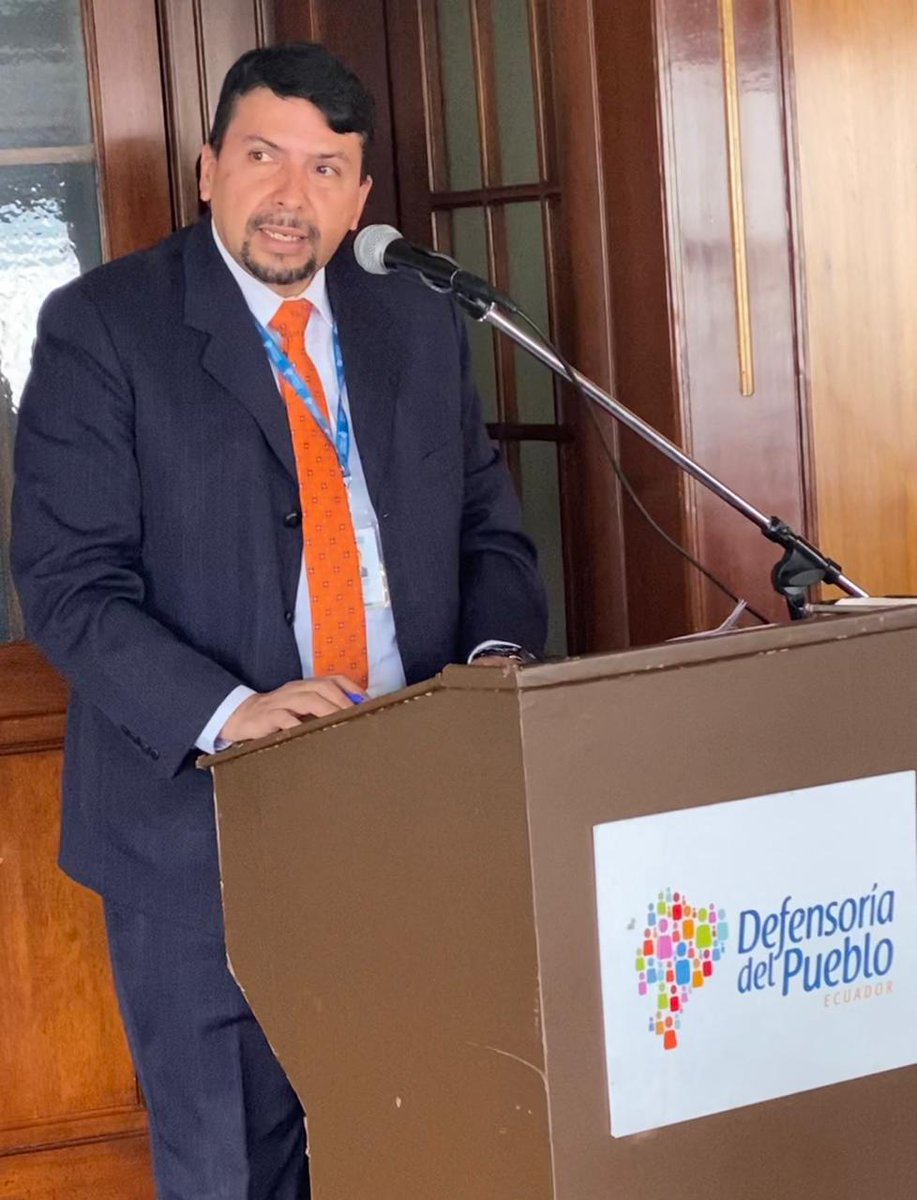 El Dr. Manuel Solano, secretario General Misional, brindó un saludo a  nombre del Dr. César Córdova, defensor del Pueblo y presidente de la  @FTCS_Ec. “Este evento es muy importante para fortalecer el