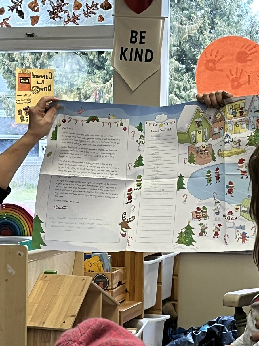 Letter arrived nice and cold from the North Pole for Mrs Janzen/Stewart’s class.