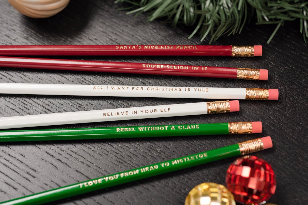 pencilscom's tweet photo. Happy holidays from https://t.co/zOnJYEE6rL! Now through 12/16, all orders of $20 or more will receive a FREE 6-pack of Holiday Hex Pencils! https://t.co/m1TfSZ8OXA