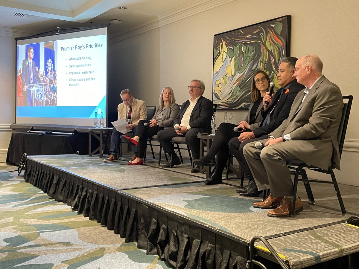 GPAinsights's tweet photo. In the last month, BC has seen a lot of change. We hosted an insightful panel on Premier Eby’s new cabinet &amp; what it means for the future of the province. 

Thank you to our fantastic panelists @DarrellEDexter, @ShaneLSimpson, @JacquieGriff, @terry_teegee @FarmLe &amp; Don Wright!👏 https://t.co/l2D1dLiXpl
