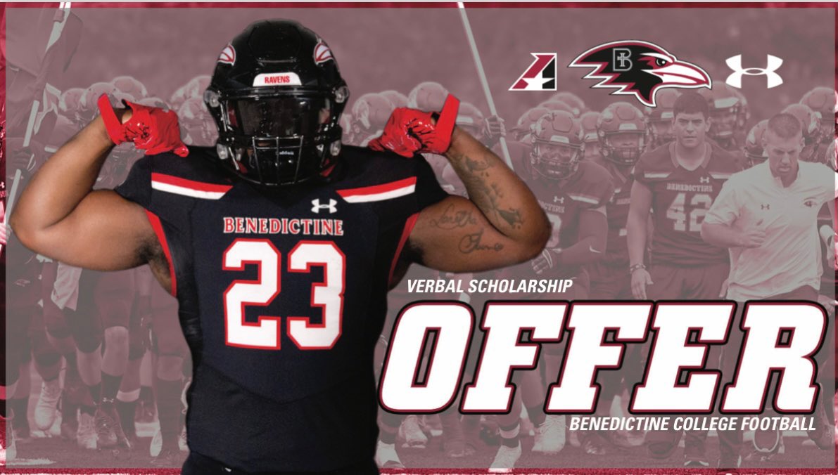 Excited to announce that I have received an offer from Benedictine University!
<a href="/RavenFootballBC/">Benedictine Football</a> <a href="/CoachRoseIvey/">Michael Rose-Ivey</a>