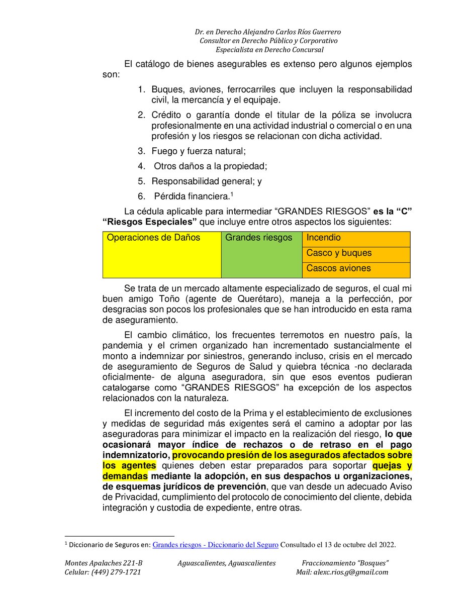 Se acercan las fiestas navideñas y con ellas, los buenos propósitos para el 2023 entre los cuales intermediar GRANDES RIESGOS puede ser un factor de cambio en los ingresos de los agentes. Espero que la información de la Columna YO AGENTE del mes de octubre les aclare sus dudas.
