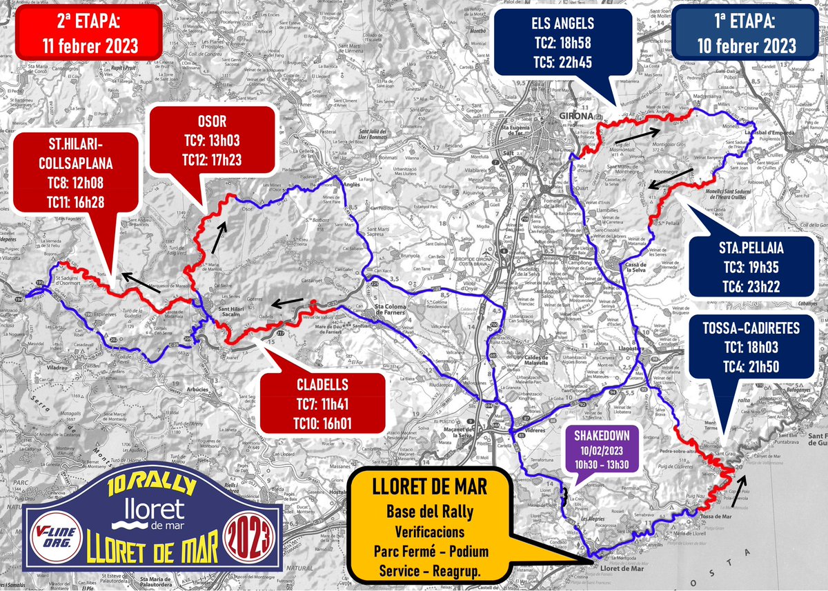 👉🏼 Recorregut 10è #RallyLloret de Mar
 
Format per dues etapes, amb 6 trams diferents i 177 kms crono 🔥
 
——
 
👉🏼 Recorrido 10º Rally Lloret de Mar
 
Compuesto por dos etapas, con 6 tramos distintos y 177 kms crono 🔥
 
#MyLloret #LloretIsBack