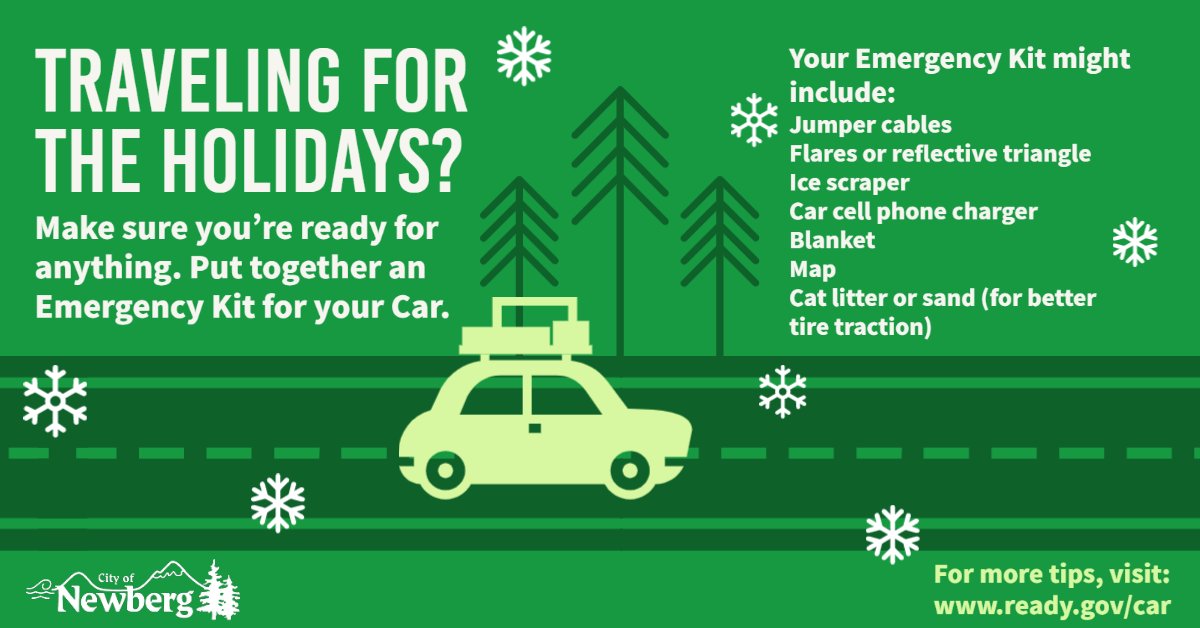 Traveling By Car For The Holidays?🚗💨
Prepare for winter weather before hitting the road. Put together an Emergency Kit so you're ready for anything. Stay safe out there❤️
For more tips, visit: ready.gov/car