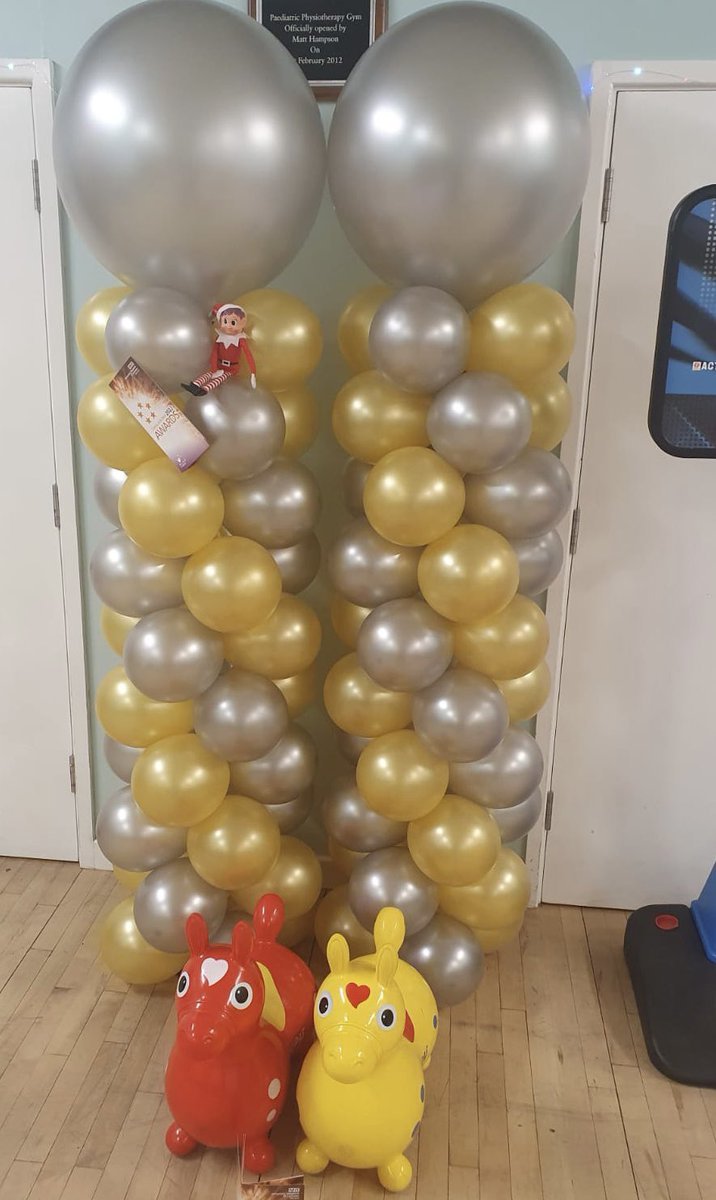 The Rody’s and the Elves went to the Caring at it’s Best awards yesterday to support our Physio Kay! They may have picked up some balloons on the way! @uhltherapy @LeicChildHosp @Leic_hospital