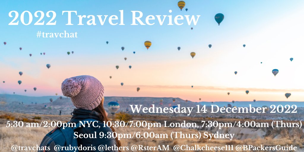 @inspiringvac @EswatiniGuide @lifefrance @WayfarersBook @tangoandrakija @LongShortCoffee @OurWorldforYou Counting down to today's #travchat Join us & our usual co-hosts at 5:30am/2:00pm NYC, 10:30am/7:00pm LON, 7:30pm/4:00am(Thurs) Seoul, 9:30pm/6:00am(Thurs) SYD