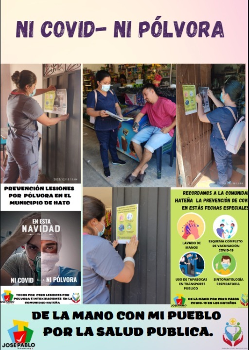 HatoSantanderOf's tweet photo. En el HATO trabajamos sin descanso con todo el equipo de profesionales del área de la SALUD para llevar el mensaje de PREVENCIÓN de las lesiones por PÓLVORA y el contagio por COVID19. #DeLaManoConMiPueblo_ #SecretaríaDeSaludyDesarrollo. #JoséPabloTolozaAlcalde. https://t.co/LCsRXEmQ7g