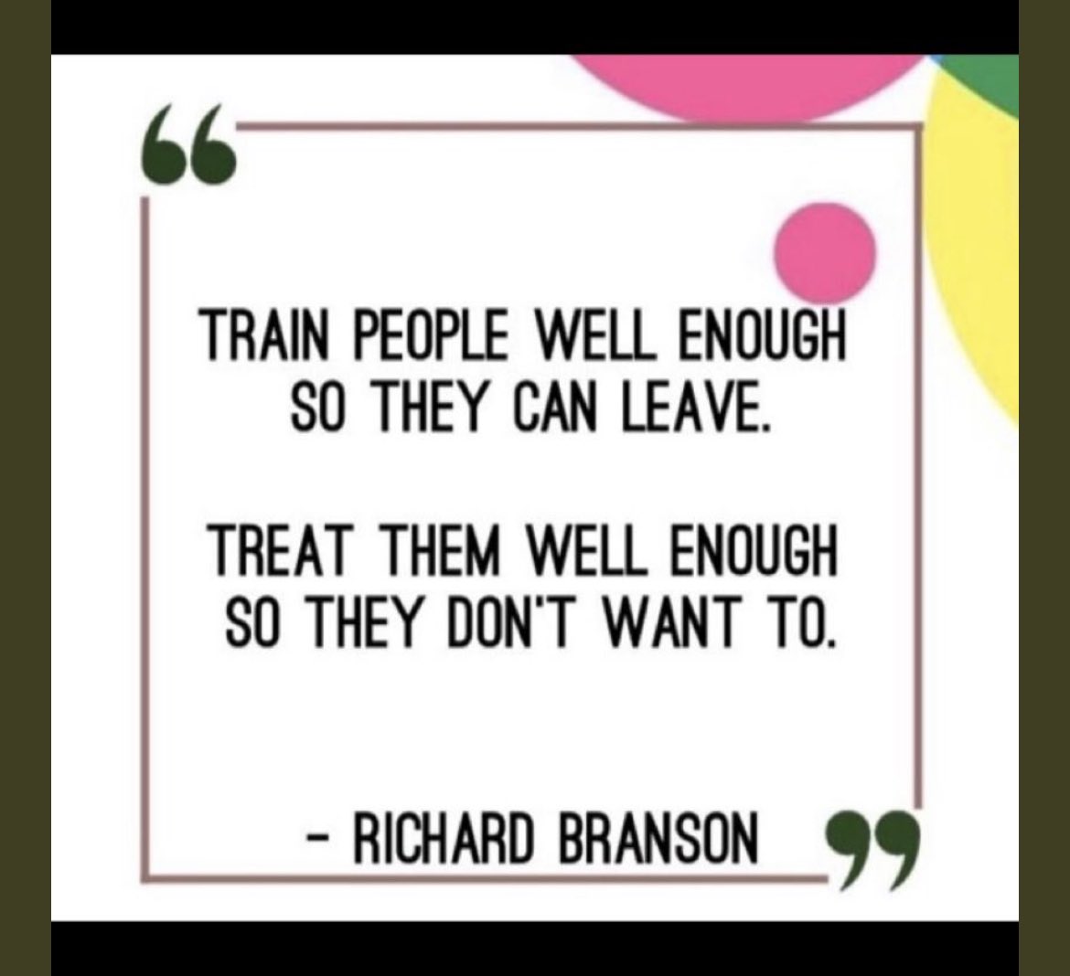 Saw this on Twitter and had to share, I would add but ensure people feel valued,
confident to spread their wings and know they will be welcomed back #flourish