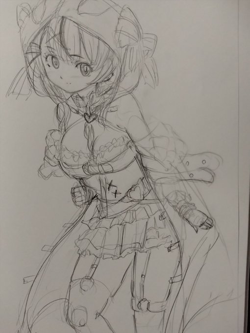 とりあえず、

線を減らしながら何度も描けば、
おのずと省略されていくかな。

今、私の描くフェイトちゃんがそうであるように 