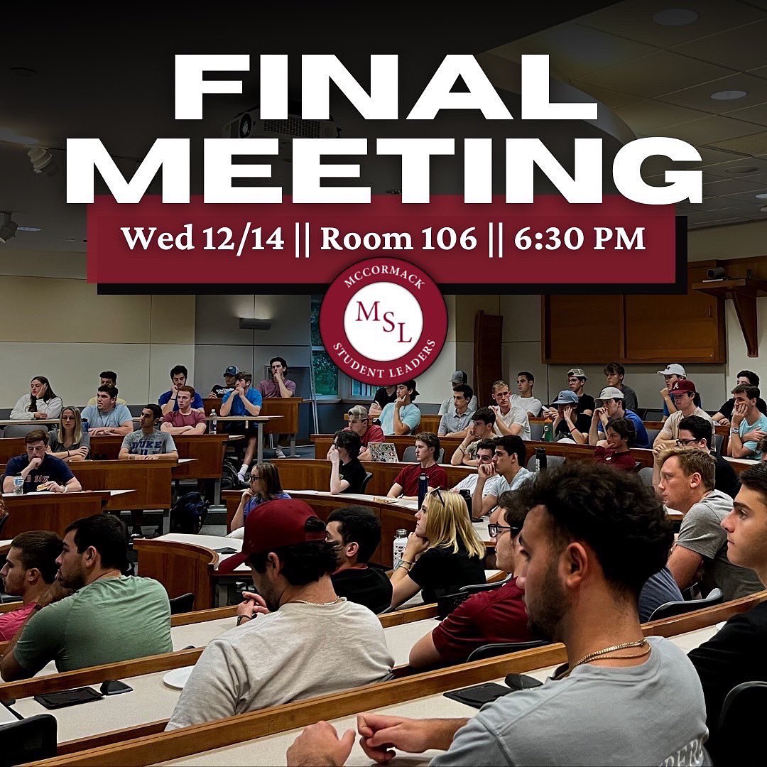 McCormack Student Leaders Club tweet media