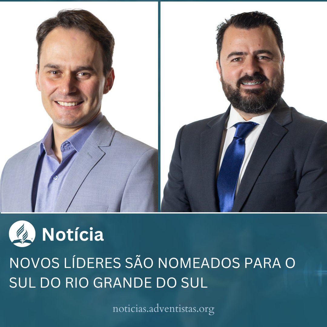 Pastor Tiago Fraga da Costa assumirá como secretário executivo e pastor Uilialdo Barreto de Almeida como líder de jovens, comunicação e música da ASR. Confira a matéria na íntegra: noticias.adventistas.org/pt/noticia/ins…