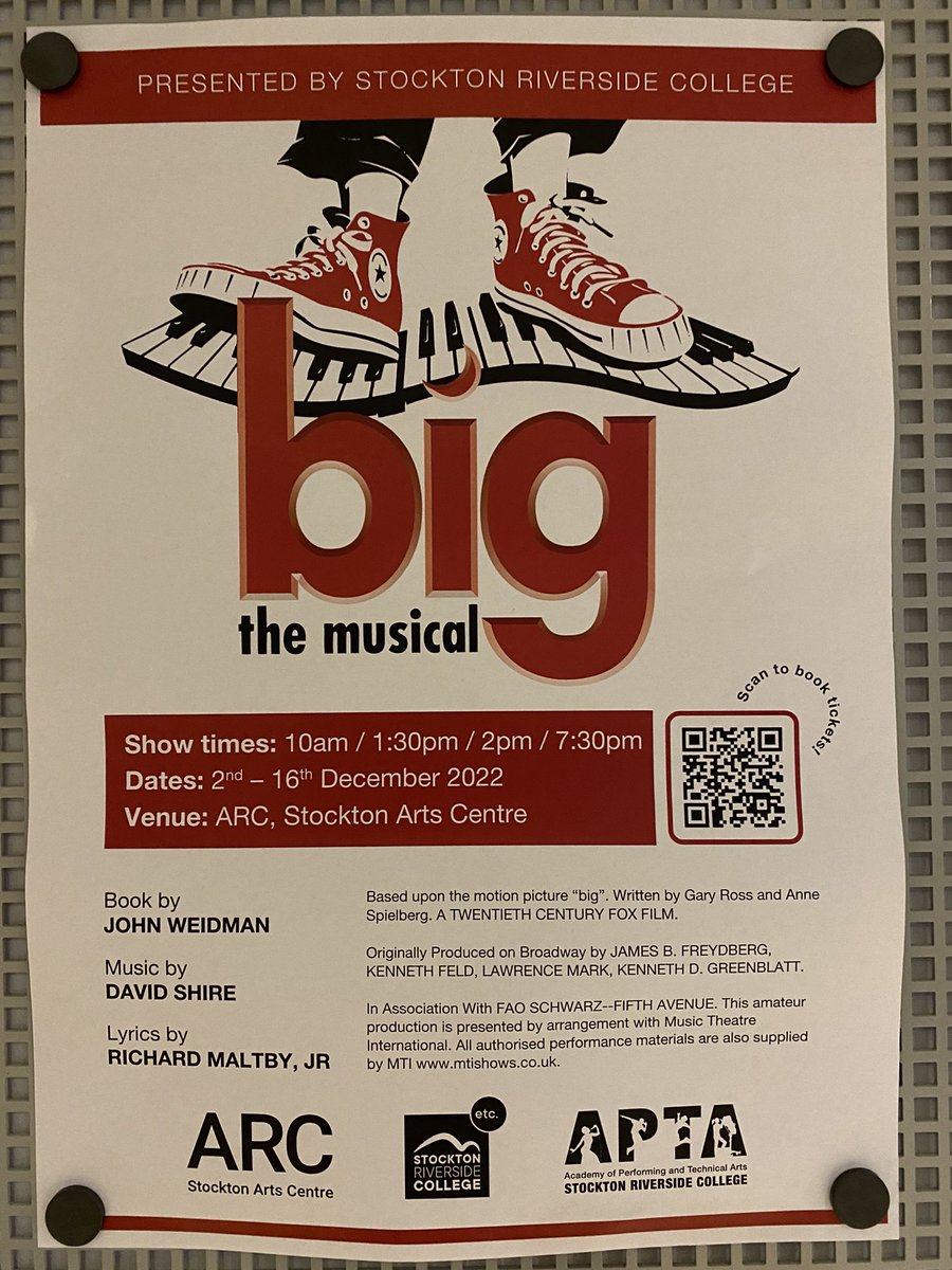 Amazing performance of ‘big the musical’ by APTA tonight. Well done to all involved @srcinfo @APTA_SRC @Vicki_Maltby