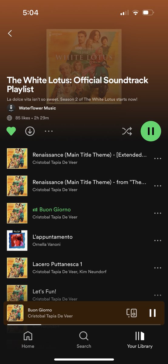 JuliasNotes's tweet photo. @Spotify Warped 2023 already 👀 at my #WhiteLotus withdrawals https://t.co/0AgNIvWUW9