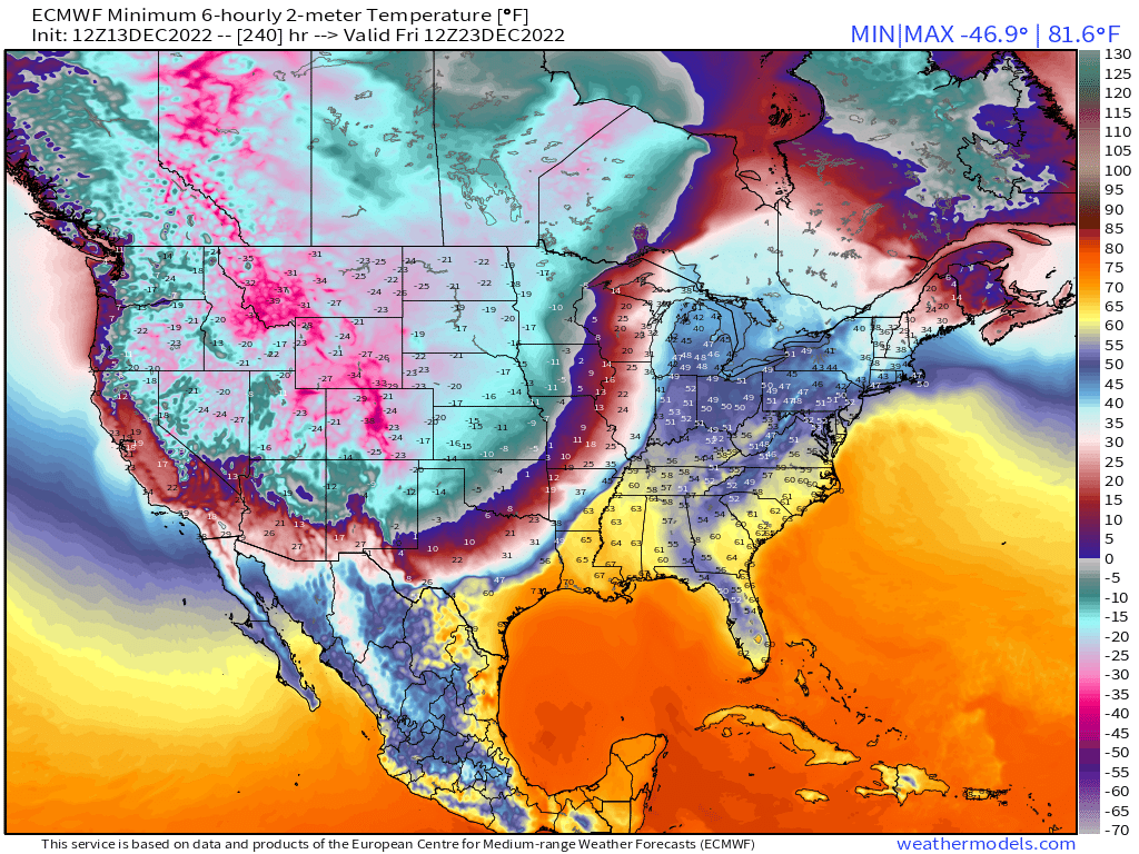 RyanWeather's tweet photo. @VirtuallyNathan @weathermodels_ A bit chilly.  Actual ECMWF 12z model temperatures: https://t.co/JKjOqxY12d
