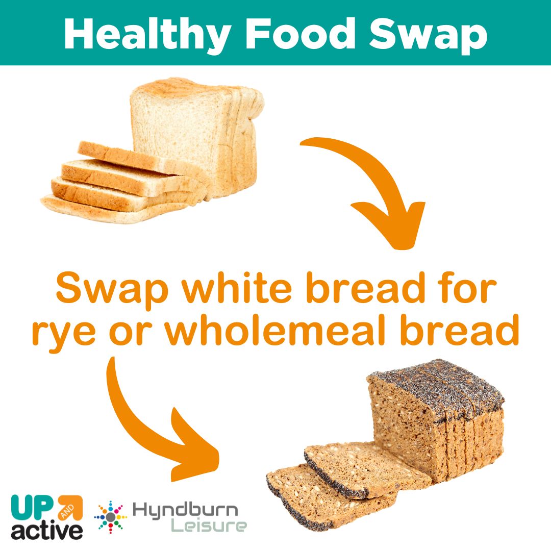 active_up's tweet photo. Why not swap white bread for rye or wholemeal bread? 🍞

Rye or wholemeal bread is better for you as they have more fibre, vitamins and minerals than white bread.

Stay tuned for more healthy food swaps!

#upandactive #healthyfood #healthyfoodswaps #healthyfoodswap https://t.co/VvqpzIwncH