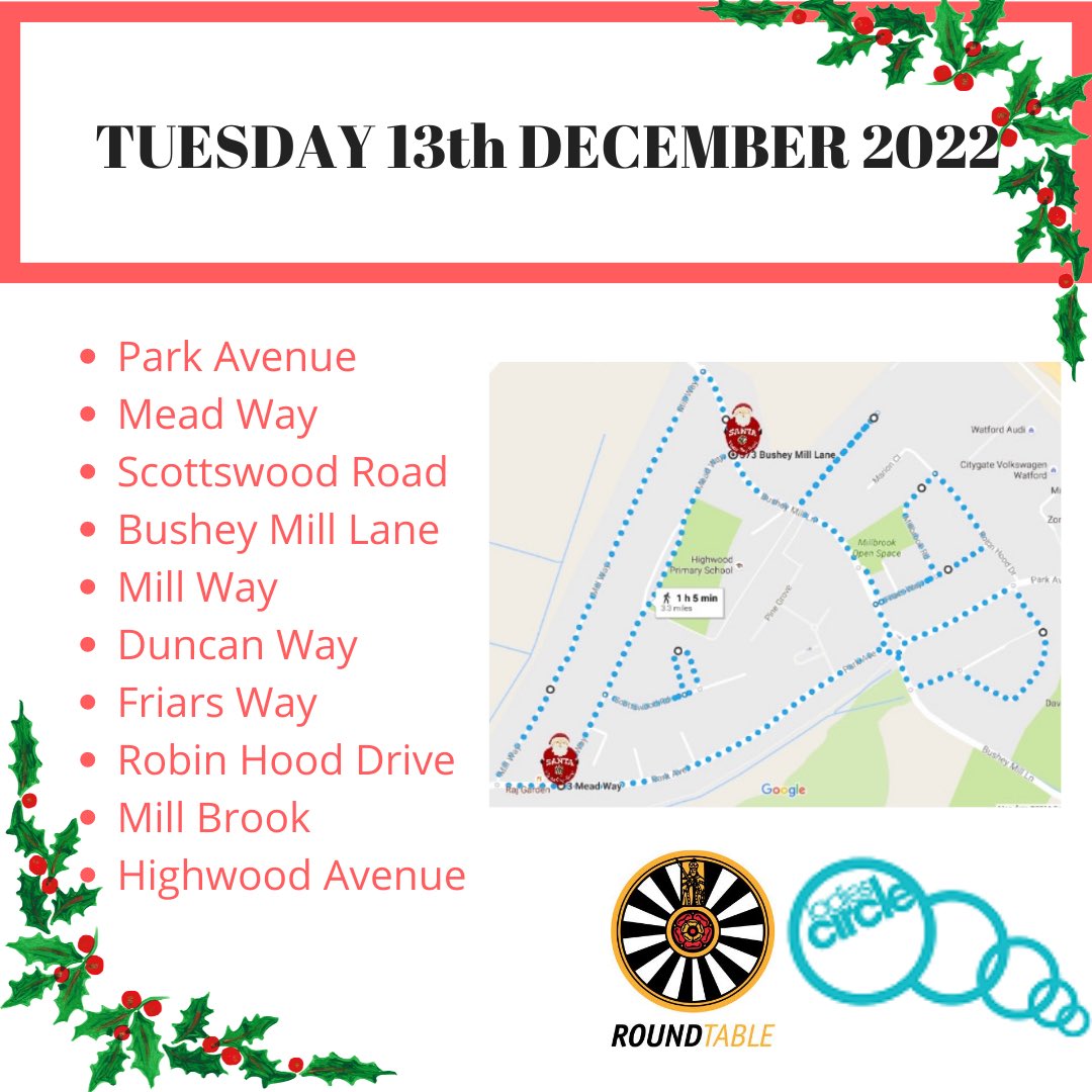 Busheycircle's tweet photo. It’s lights on and away we go for night five! 

Track us live via the tracking link https://t.co/tKLZdhpXfs

#santasleigh #charity #community https://t.co/nEFtg6j2ZN