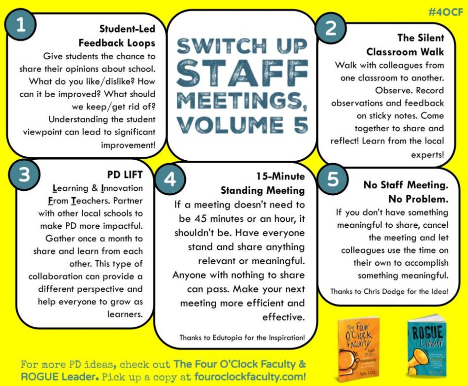 TCEA (@tcea) on Twitter photo 🔃Switching Up Staff Meetings🔃
bit.ly/3hqjPlV via <a href="/4OClockFaculty/">FourOClockFaculty</a>
#cpchat #edadmin #leadership #edu 🔃Switching Up Staff Meetings🔃
bit.ly/3hqjPlV via <a href="/4OClockFaculty/">FourOClockFaculty</a>
#cpchat #edadmin #leadership #edu