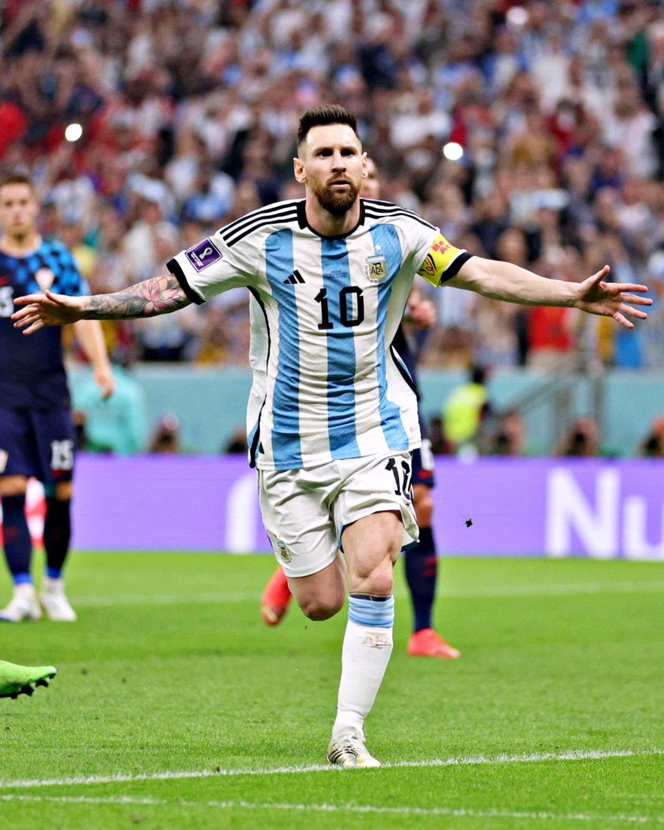 Messi tornou-se o melhor marcador da história da Argentina em Mundiais (11 golos) 🇦🇷