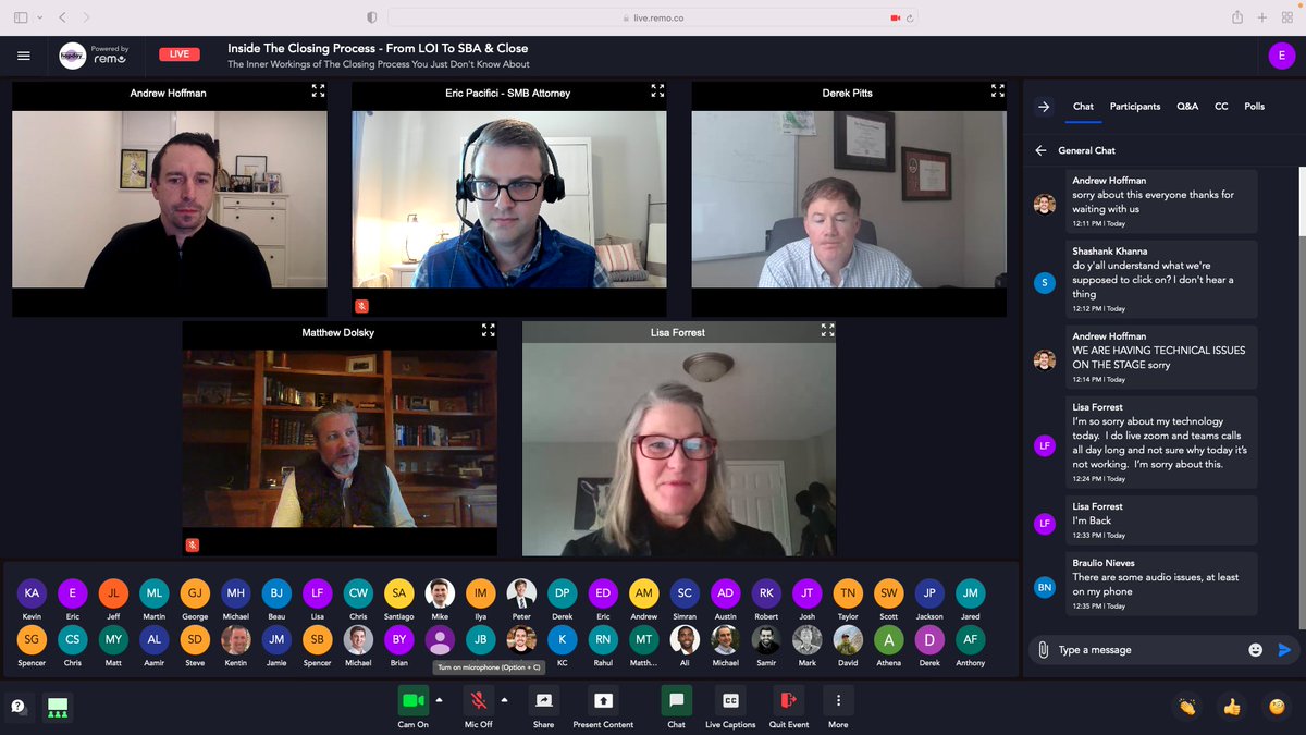 Thank you to <a href="/AgeofHoffman/">Andrew Hoffman // Search Fund Coalition</a> and the Search Fund Coalition for allowing me and <a href="/smblawgroup/">SMB Law Group</a> to participate in today's conversation "Inside the SBA"

I enjoyed hearing from <a href="/Derek_CayneQofE/">Derek Pitts</a>, <a href="/LisaGForrest/">Lisa Forrest</a> and Matt Dolsky. 

Record attendance for a SFC event!