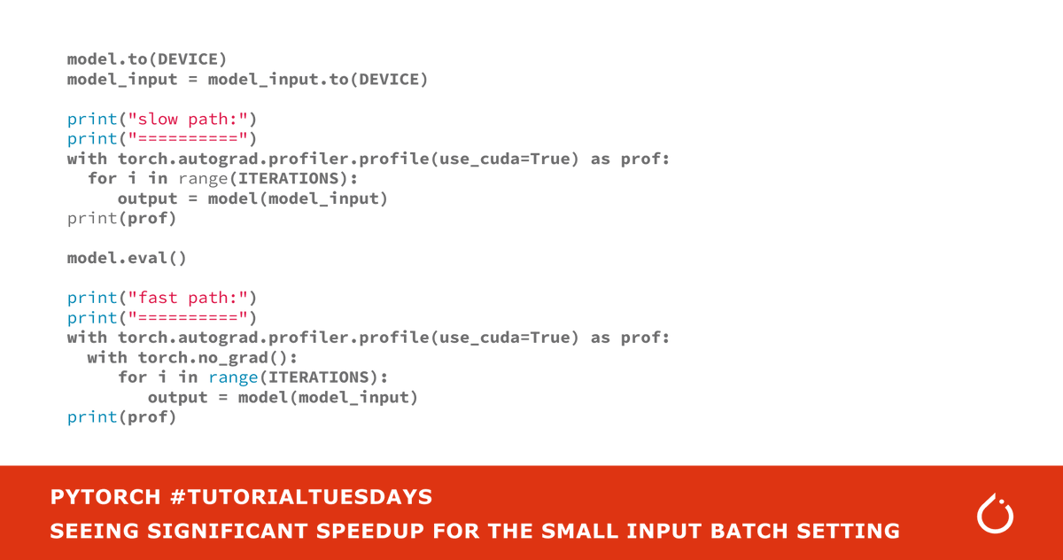 PyTorch's tweet image. This week on #TutorialTuesdays we introduce Better Transformer (BT) - a production ready fastpath to accelerate deployment of Transformer models with high performance on CPU and GPU - as part of the PyTorch 1.12 release.
Read the tutorial ➡️ bit.ly/3Wgfa4V