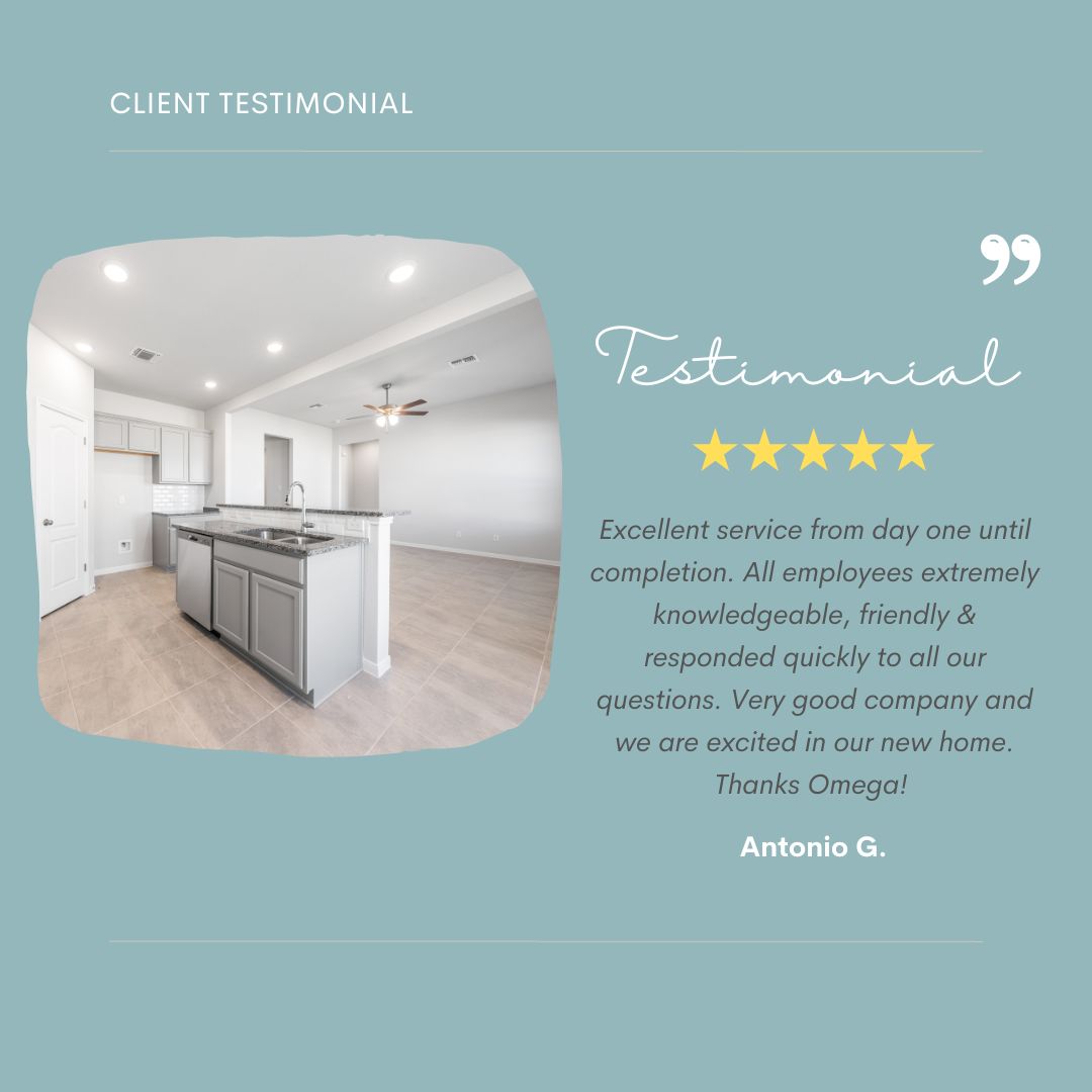 OmegaBuildersTX's tweet image. Here is what our buyers are saying about working with us. Thank you for your review Antonio!