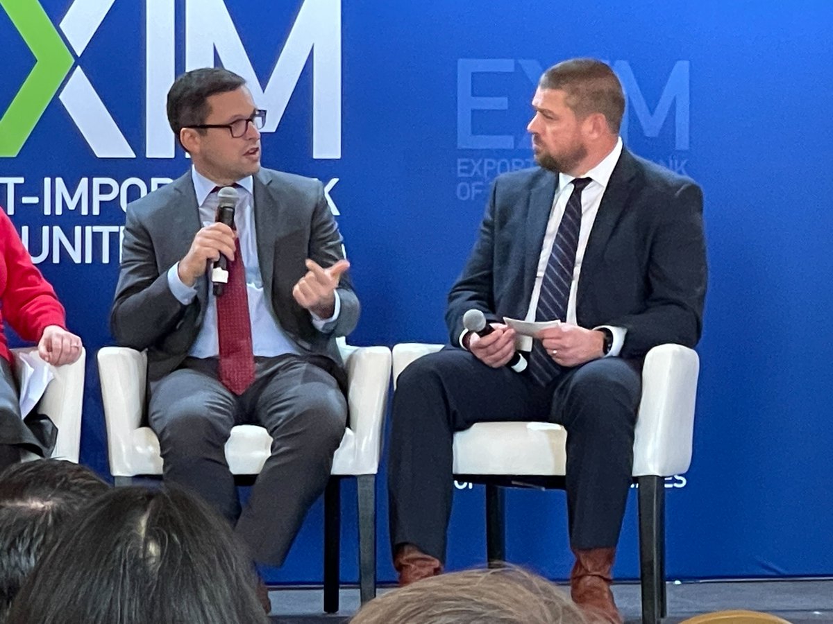 PioneerPublic's tweet photo. Pioneer's President, @JRBinDC, speaks at 'The Future of American-made Clean Energy Technology Conference' — hosted by @EximBankUS. He's excited to discuss cleantech w/ reps from @SEIA, @PlugPowerInc, and @AquatechIntl. https://t.co/JphtKGVJpv