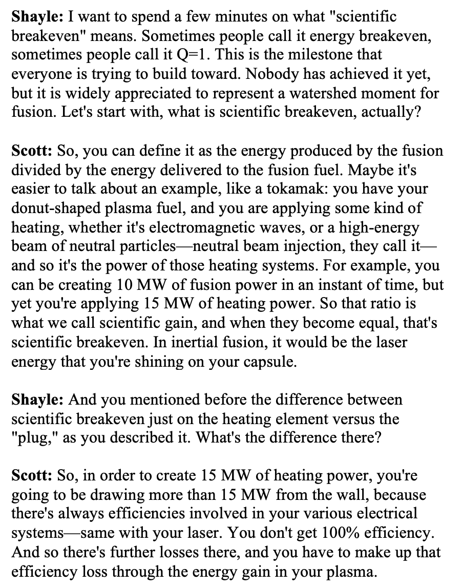 _JonathanKay's tweet photo. It was super helpful to return to @shaylekann's @CatalystPod episode on fusion with @ScottCHsu to put this NIF milestone in context. I've transcribed the most relevant section below, but I strongly recommend checking out the whole episode:

https://t.co/8sMmcdXos0 https://t.co/4201UNnFfx