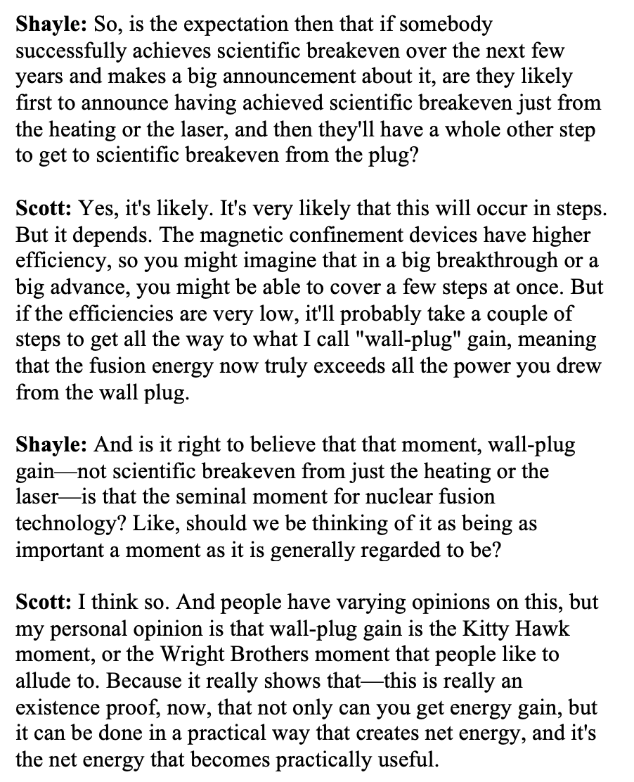_JonathanKay's tweet photo. It was super helpful to return to @shaylekann's @CatalystPod episode on fusion with @ScottCHsu to put this NIF milestone in context. I've transcribed the most relevant section below, but I strongly recommend checking out the whole episode:

https://t.co/8sMmcdXos0 https://t.co/4201UNnFfx
