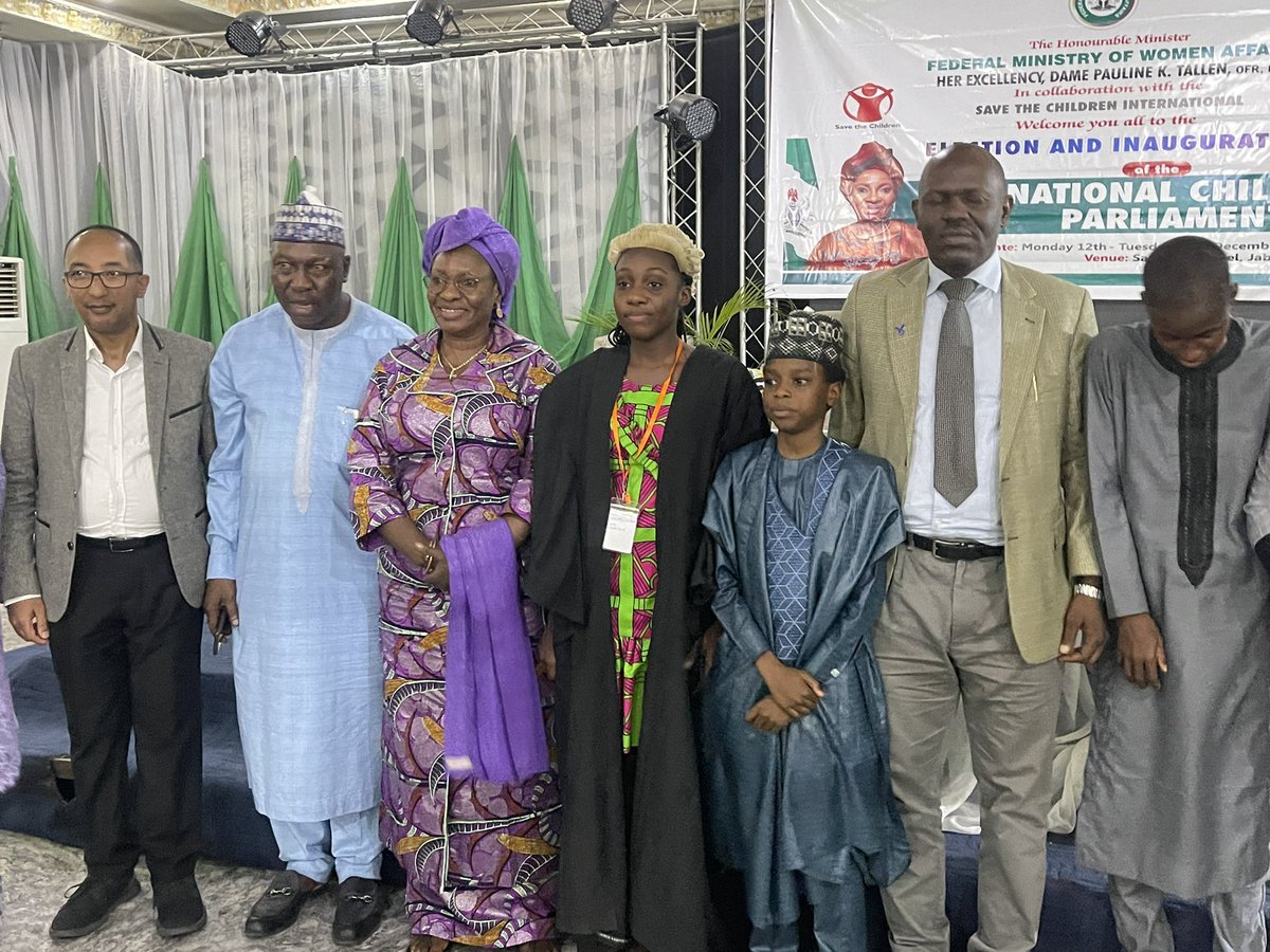 savechildrenNG's tweet photo. In collaboration with the @FMWA_ng and other development partners, the National Children’s Parliament successfully elected their Speaker, Deputy Speaker as well as other positions. Hon Minister Dame @PaulineKTallen called for continual participation of children in decision making https://t.co/ujyKz1T4bZ
