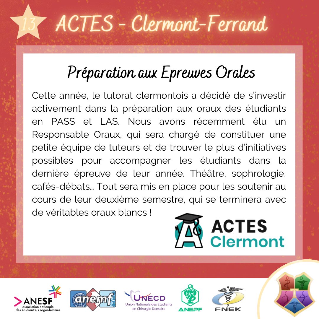 tutorats_sante's tweet photo. JOUR 1️⃣3️⃣ | ACTES Clermont-Ferrand 💚

C’est le tour d’ACTES (@actesclermont) de vous présenter leur Préparation aux Épreuves #Orales, pour les #PASS et #LAS. Au programme : #théâtre, #sophrologie, #débats… 🗣️

Retour en images ⬇️⬇️ https://t.co/G6LFe1HvlF
