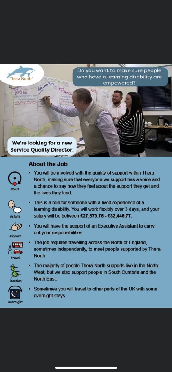 AndrewBrigpbx's tweet photo. There is still an opportunity for people with lived experience of having a learning disability to apply for this reality good role of Service Quality Director.

I would full recommend the role to anyone out there that has experience in self advocacy field. https://t.co/noYvcFLpLz