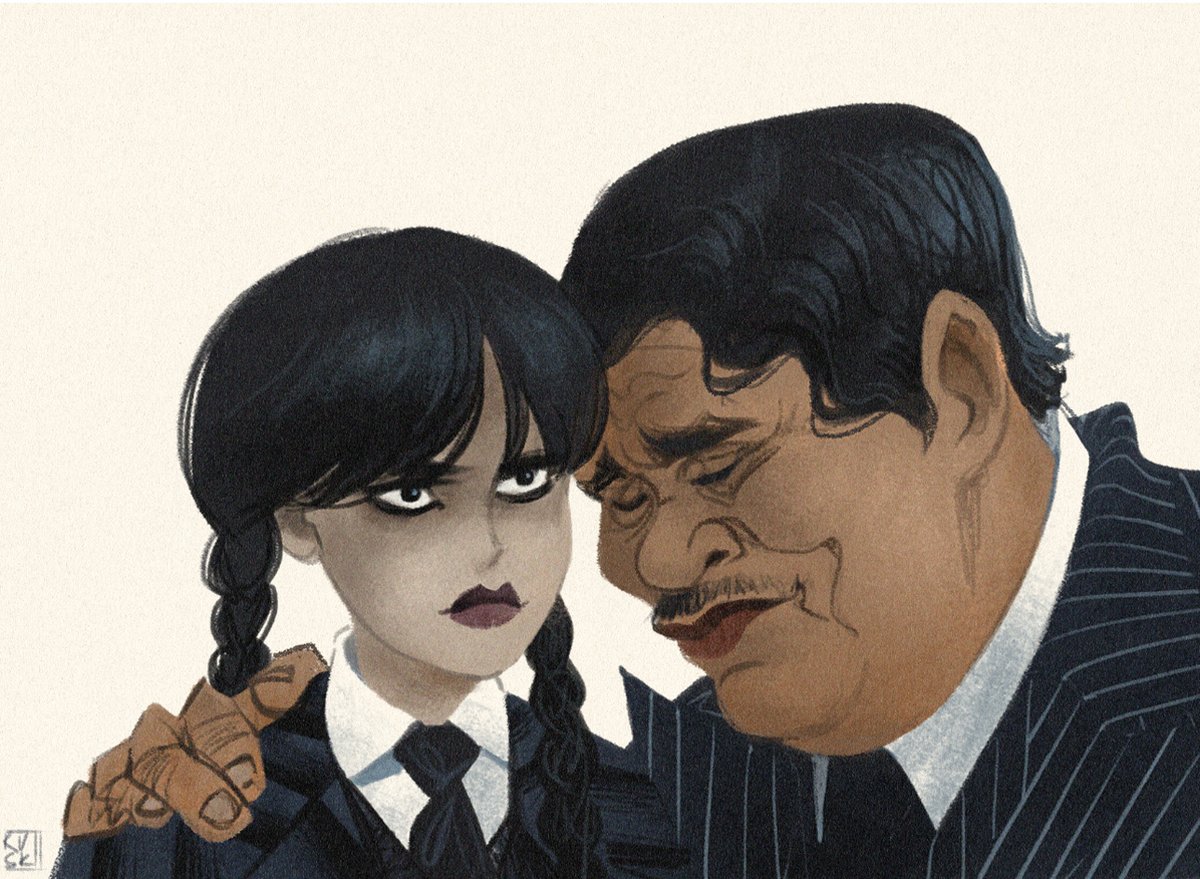 Dovolnaja_sova's tweet photo. Gomez cares about her so much 😳😳😳 #wednesdaynetflix  #wednesdayaddams https://t.co/5HbpahW39B