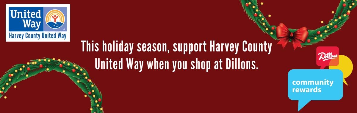 If you're out grocery shopping and decide you want to make a difference, set your Dillons Plus charity to Harvey County United Way, and that difference can be made. for more info, go to bit.ly/3ROWxUb