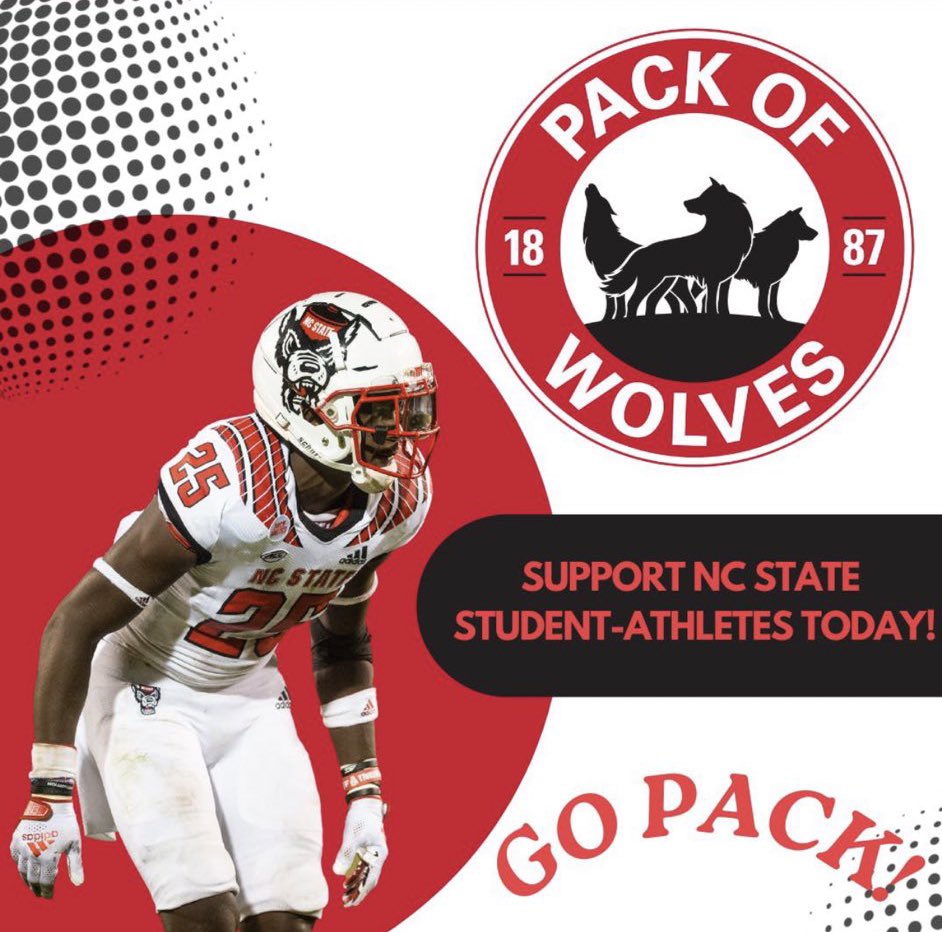 When you support Pack of Wolves, you support student-athletes at NC State 🐺 Learn more about how you can get involved today at @packofwolvesnil Go Pack! #BattleIsland🏝