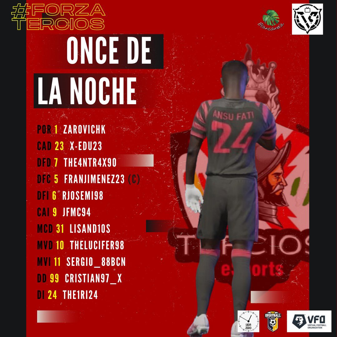 🎽ALINEACIÓN HOY🎽

🧤 <a href="/scanyit/">ramon dominguez</a>
⚡️ <a href="/edu_a23/">X-Edu23</a> 
🚧 <a href="/josemi98_/">José Miguel Rodríguez Perez</a>
🚧 <a href="/FranJimenez94/">Francisco Jiménez.</a>
🚧 @zakariaskameni 
⚡️ <a href="/Juanfran_Moya_7/">Juan Fran (7)</a> 
🧹 <a href="/Lisandr87058665/">Lisand10s</a> 
🫁 <a href="/sergiobcn_88/">Sergio</a> 
🫁 <a href="/TheLuCiFeR24/">TheLucifer1998</a> 
🎩 <a href="/urifr24/">Oriol Fernández</a> 
🪄 @Cristian97_x

El éxito no se logra, se atrae ⭐️