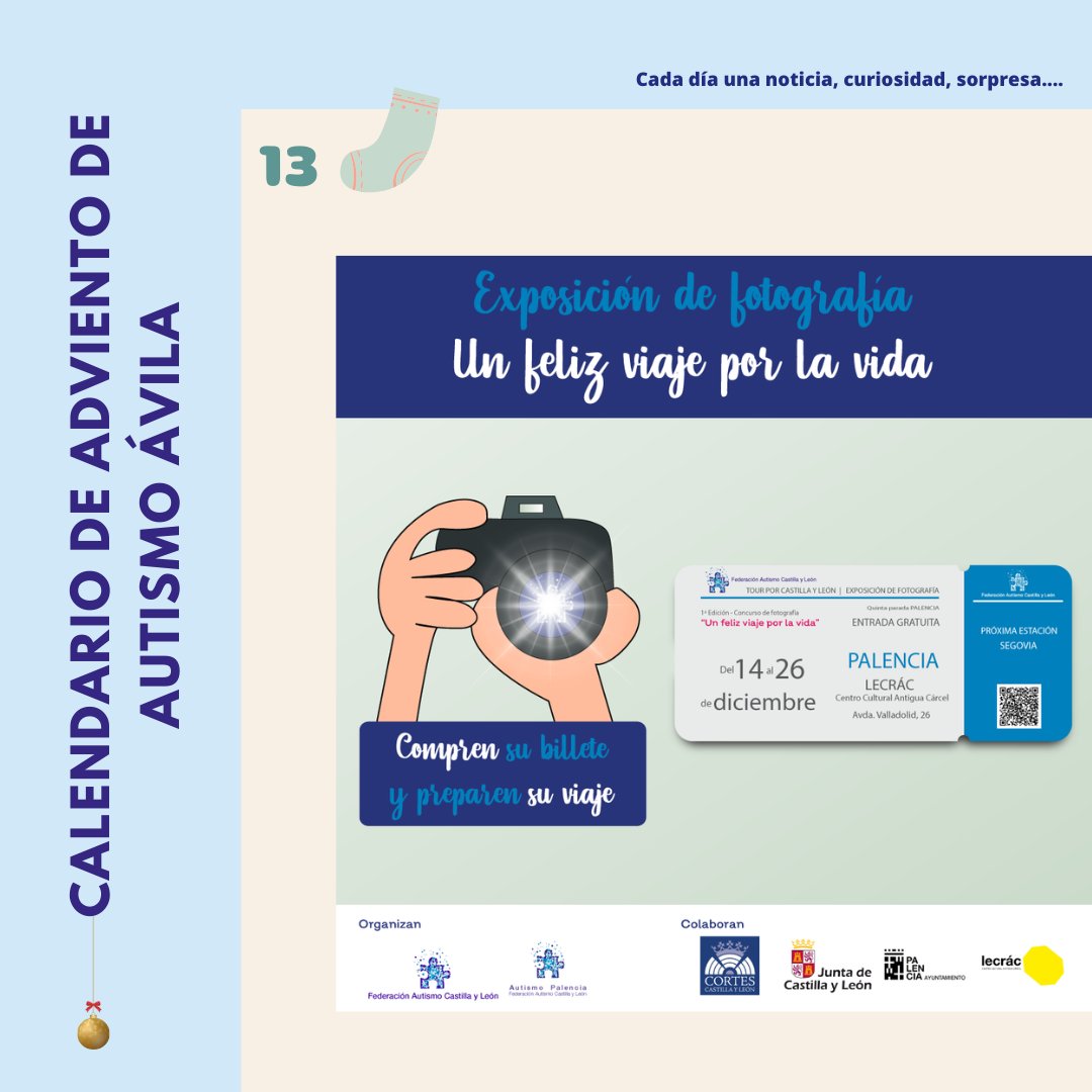 Autismo Ávila (@autismoavila) on Twitter photo 💥 ¡DÍA 13 del #calendariodeadviento!
👉 Mañana llega a Palencia la #exposición "#Unfelizviajeporlavida". A las 17:00 h. será su inauguración. ¡No te lo pierdas!
<a href="/autispal/">Autismo Palencia</a> <a href="/Cortes_CYL/">Cortes de Castilla y León</a> <a href="/PalenciaAyto/">Ayuntamiento de Palencia</a> <a href="/AutismoCyL/">AutismoCyL</a>
#autismoavila #calendariodeadvientoautismoavila #autismo #tea 💥 ¡DÍA 13 del #calendariodeadviento!
👉 Mañana llega a Palencia la #exposición "#Unfelizviajeporlavida". A las 17:00 h. será su inauguración. ¡No te lo pierdas!
<a href="/autispal/">Autismo Palencia</a> <a href="/Cortes_CYL/">Cortes de Castilla y León</a> <a href="/PalenciaAyto/">Ayuntamiento de Palencia</a> <a href="/AutismoCyL/">AutismoCyL</a>
#autismoavila #calendariodeadvientoautismoavila #autismo #tea