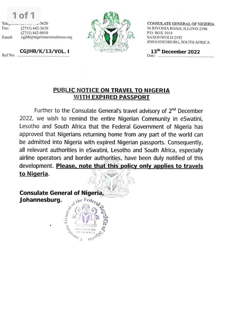 Consulate General of Nigeria, South Africa tweet media