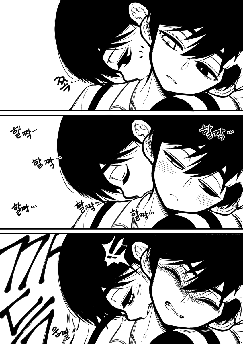 alfalfa_juice's tweet photo. 그리는 도중에 생각나서 더 그렸다. 언제나처럼 욕망에 충실합니다. 마지막 페이지는 일단 포이피쿠에 넣었습니다.
4p)https://t.co/BXfcRQQPqj https://t.co/FpsxMULoBM