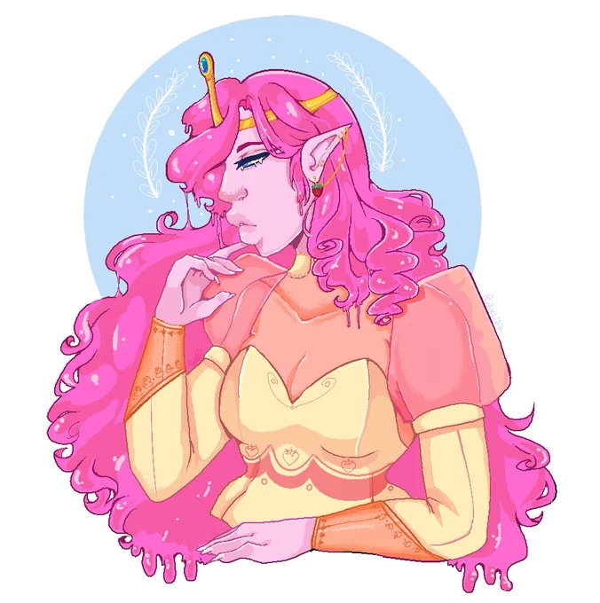 Strawberry Tart flavored BubbleGum#AdventureTime #mspaint 