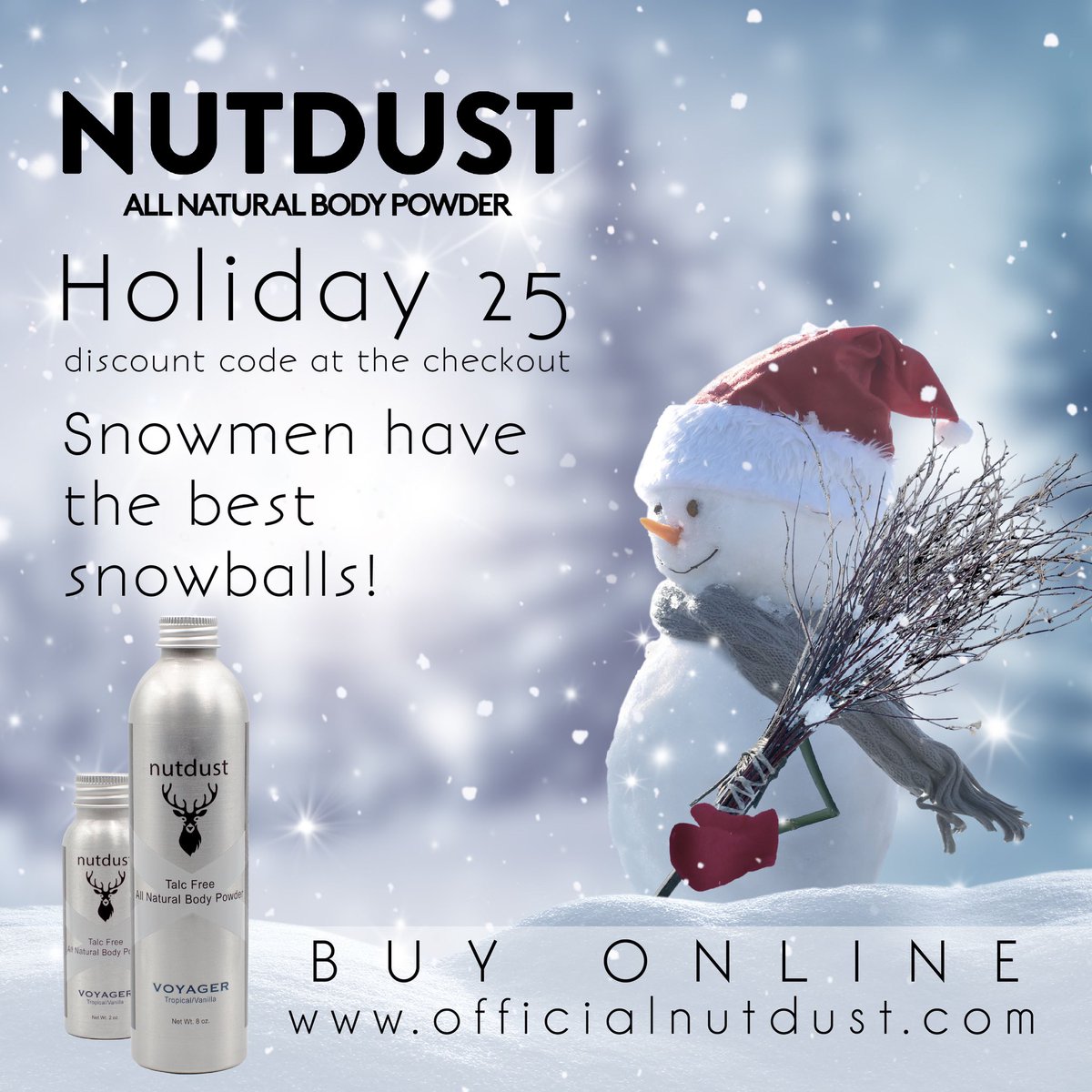 Say goodbye to sweaty, uncomfortable moments with Nutdust - The ultimate solution for staying fresh all day long. 

#Getclose #Beyou #nutdust #bodypowder #giftideas #stockingstuffers #christmas #snowdogs #dogs