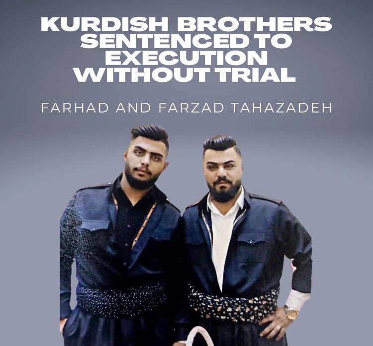 Kurdish brothers, #FarhadTahazadeh and #FarzadTahazadeh are going to be executed in Iran tomorrow! They’ve innocently sentenced and charged. BE THEIR VOICE NOW!
#StopExecutionInIran