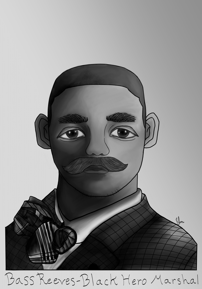 CFaheyDesigns's tweet photo. Students in my 8th grade social studies classes are working on 2 big themes: Hidden Figures &amp; Enduring Issues in American History. Bass Reeves by Yesenia M #hiddenfigures #historyteacher #celebratestudents https://t.co/fpENEcAE1j
